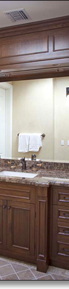Matching walnut “vanity for him,” created to designer's specifications.